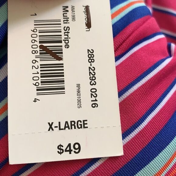 NWT a.n.a multi striped tankini swimsuit top - Picture 7 of 9